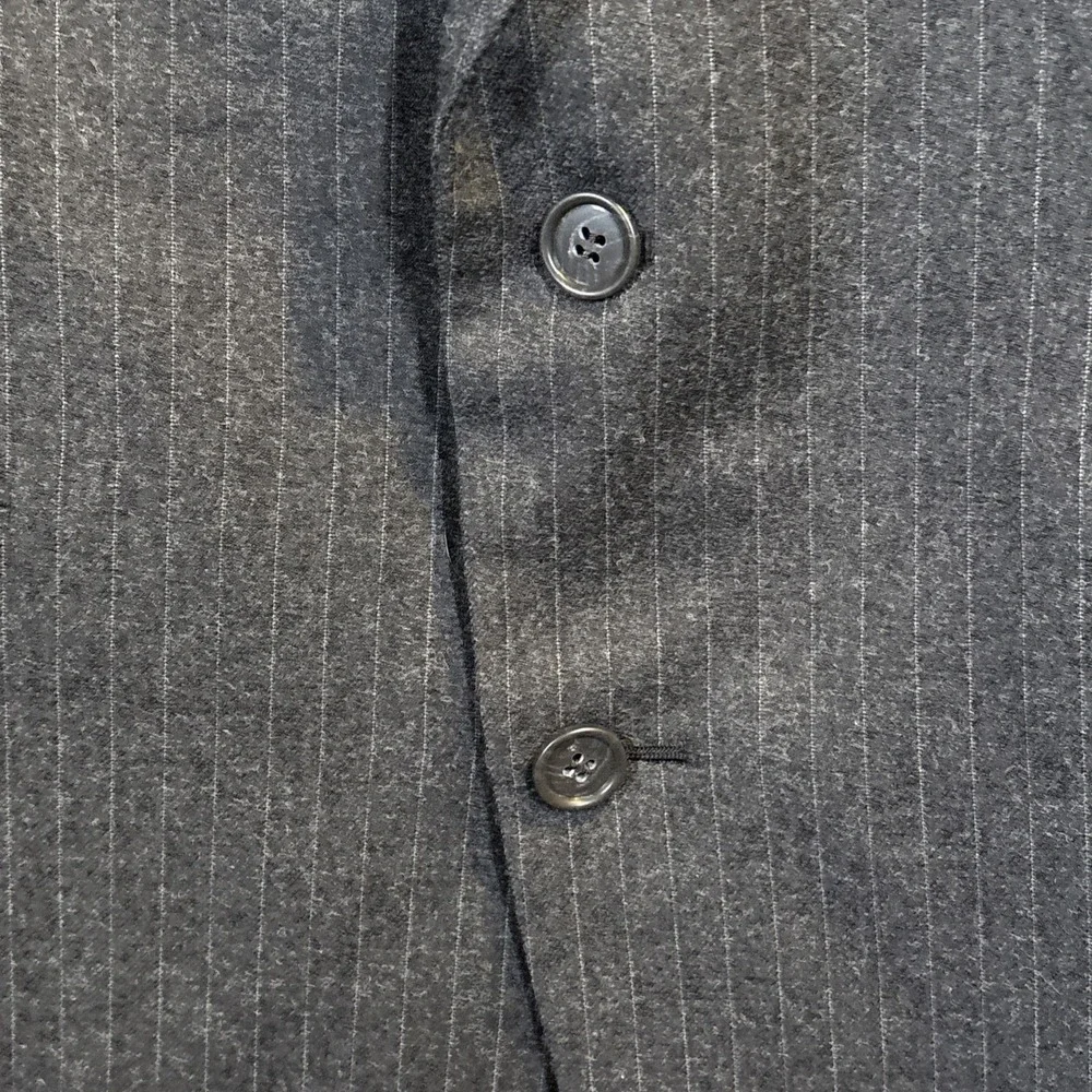 Pinstripe 100% Wool Sport Coat Jacket Charcoal Gray Francesco Maiolo‎ NY Rome